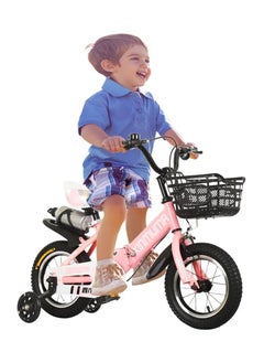 Cool Baby Style Kids Bike with Hand Brake and Basket for Ages 3-9 Years Girls  Princess Bikes Bicycles with Training Wheels and Fenders, Children Bicycle  - Image 1