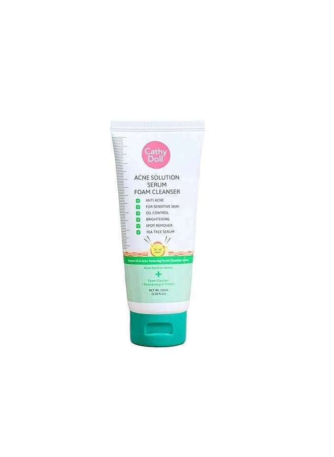 Cathy Doll CATHY DOLL ACNE SOLUTION SERUM FOAM CLEANSER 100ML  - Image 1