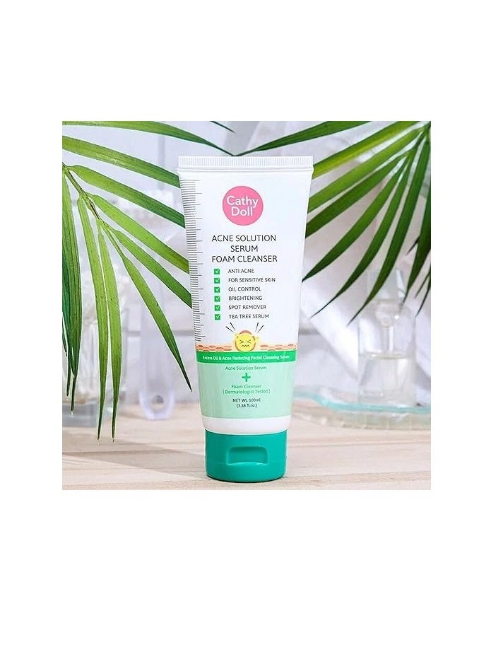 Cathy Doll CATHY DOLL ACNE SOLUTION SERUM FOAM CLEANSER 100ML  - Image 2