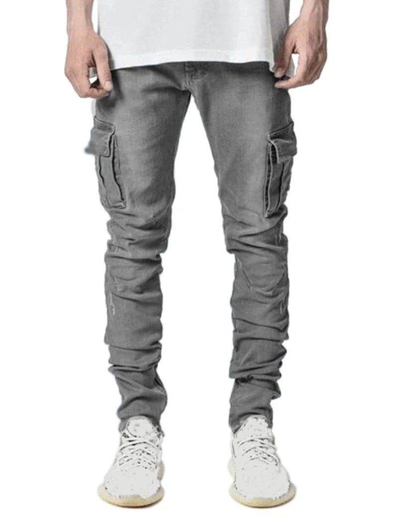 HUNGSON Men's Slim Fit Jeans 7 Pockets Stretch Skinny Denim Pencil Pants Nova Fashion - Image 2