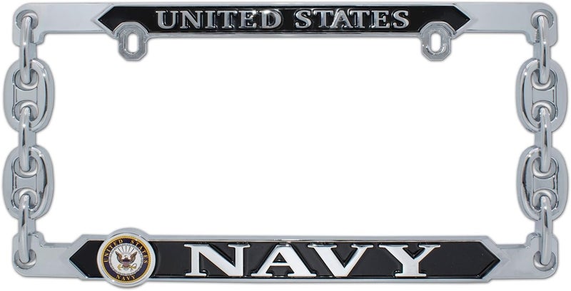 Elektroplate Navy License Plate Frame - All Metal with 3D Graphics - Image 1