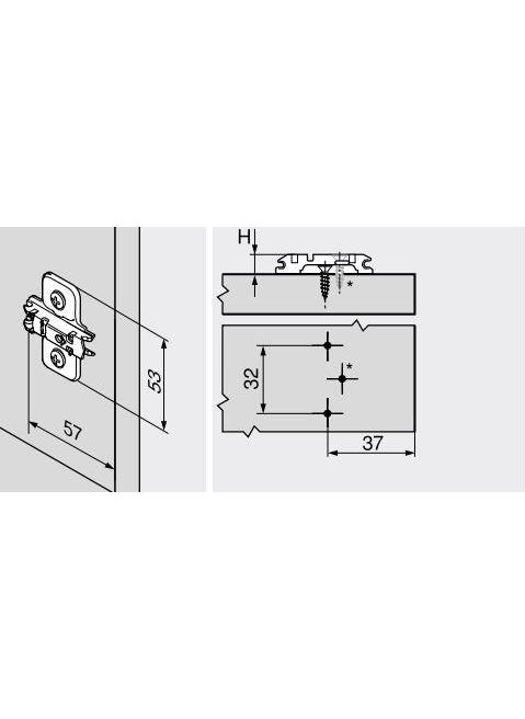 Clip Hinge Base