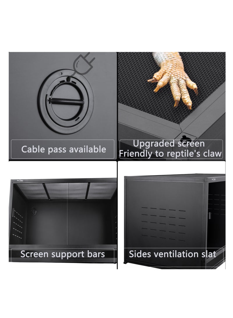 توكسيريوم حوض زواحف كبير 110×50×50 سم من توكسيريم – تراريوم PVC مثالي للتنين الملتحي، الوزغة، السحالي، والثعابين - Image 2