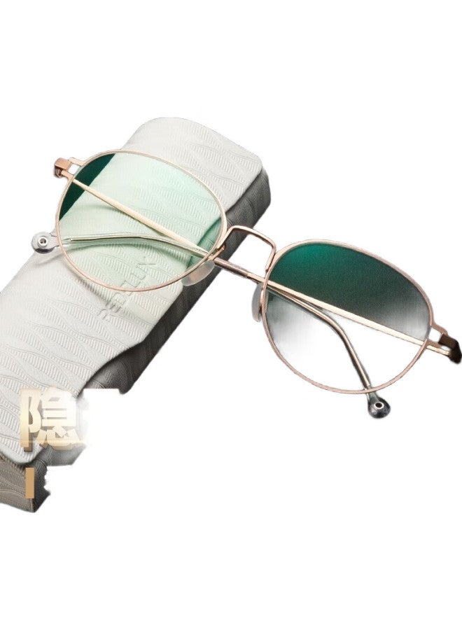 Sunset Red Reading Glasses For Women, Bifocal Anti-Blue Light Fashionable Invisible Dual-Light High-Definition Presbyopic Glasses Ax5327 150 Degrees - Image 3