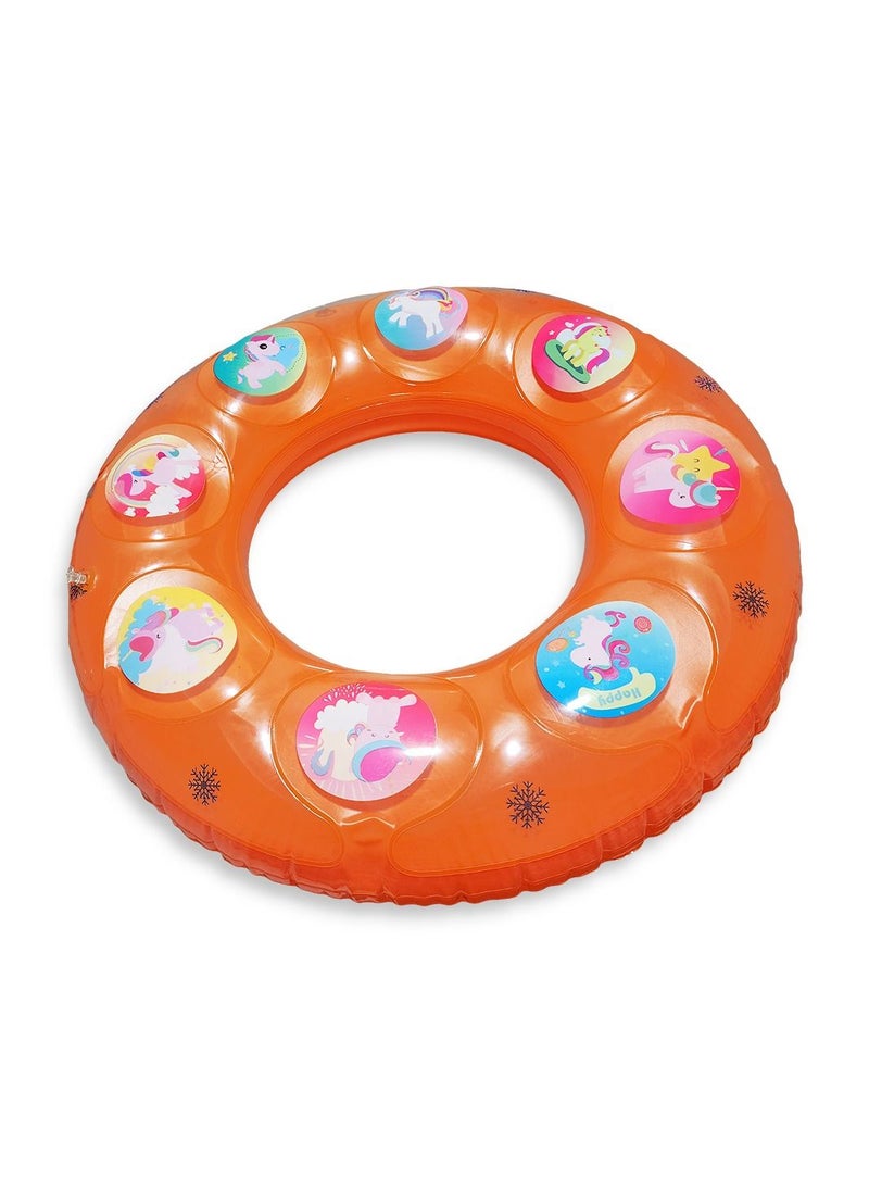 Sound Swimming Ring Inflatable Waist Float, Orange  Small Size " 60cm "  Float Boat Fun Water Toys For Boys & Girls  - Image 3