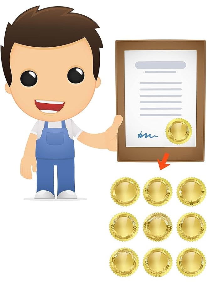 erorex - Gold Seal Stickers Add A Touch Of Elegance To Your Certificates And Envelopes With 2 Inch（500Pcs） - Image 1