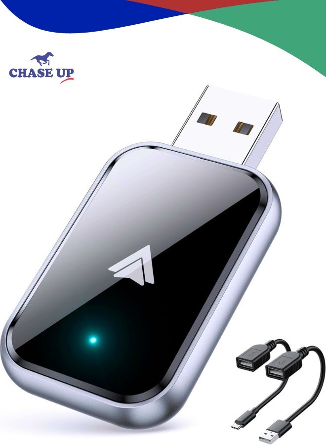 Chase Up Android Auto Wireless Adapter,Convert Wired to Wireless Android Auto Car Adapter, No Delay and Stable Control Mini Size With Extension Cable USB-C&Type-C for Android (Black) - Image 1