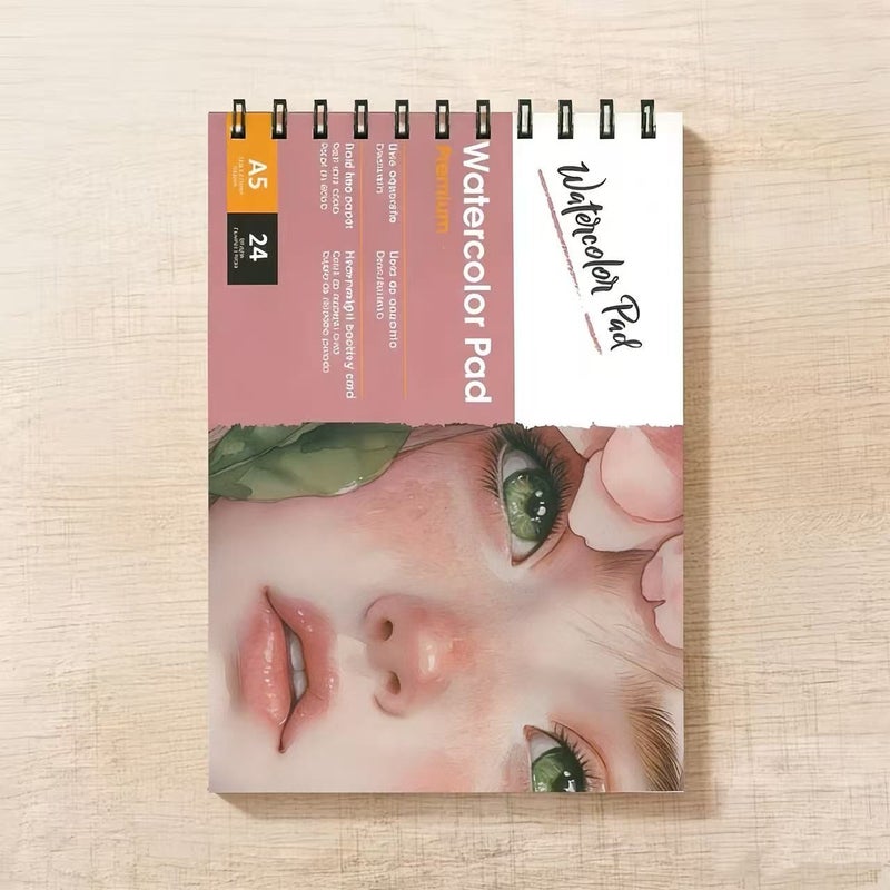 A5 Thickened Watercolor Notebook Spiral Bound Drawing Painting Art Student Durable - Image 5