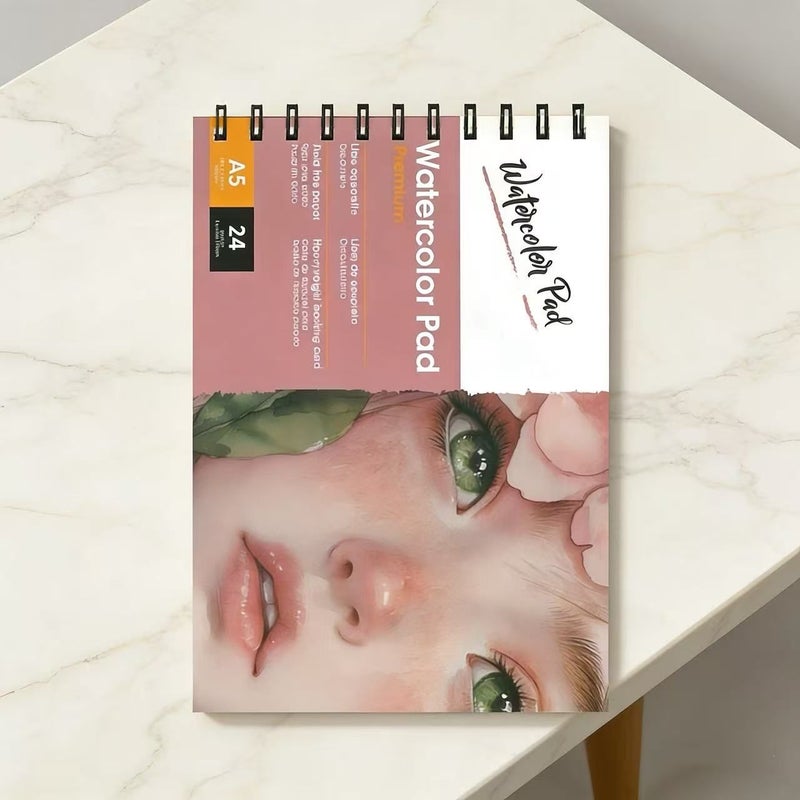 A5 Thickened Watercolor Notebook Spiral Bound Drawing Painting Art Student Durable - Image 4