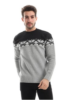Caesar Wool Mens Pullover With Multi Design  - Image 1