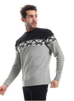 Caesar Wool Mens Pullover With Multi Design  - Image 2