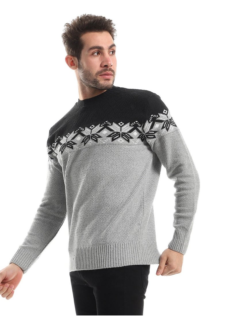 Caesar Wool Mens Pullover With Multi Design  - Image 2