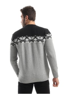 Caesar Wool Mens Pullover With Multi Design  - Image 3