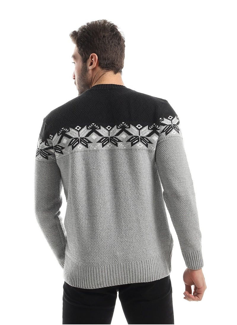 Caesar Wool Mens Pullover With Multi Design  - Image 3