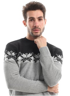 Caesar Wool Mens Pullover With Multi Design  - Image 4