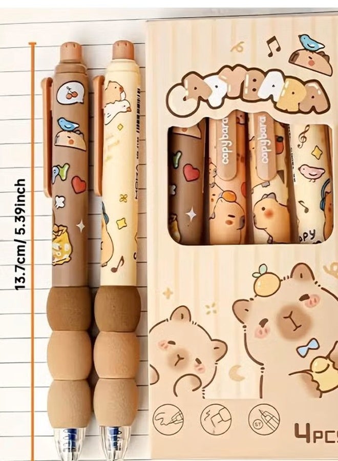 مايا أقلام جل قابلة للمسح، لون الحبر أزرق، قلم سريع الجفاف، 0.5 مم مانع للانزلاق، مجموعة أقلام حبر جاف قابلة للمسح (4 قطع) - Image 2