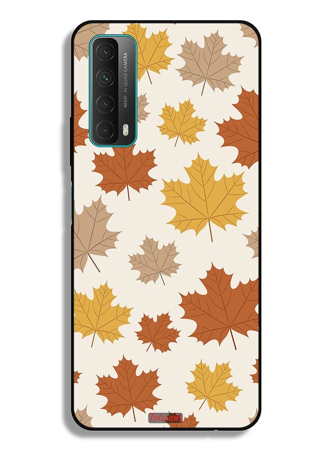 Tolwak Huawei Y7a Protective Case Cover Autumn Leaves - Image 2