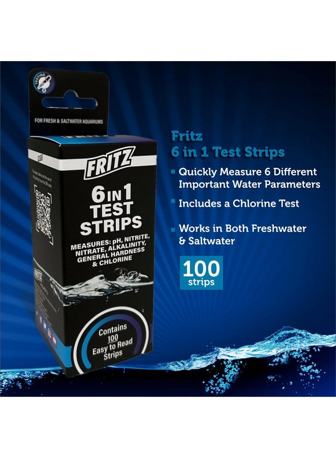 Fritz 6 In 1 Aquarium Test Strips  Monitor Nitrates, Nitrites, Water Hardness, Chlorine, Alkalinity And Ph Level  100 Count - Image 2