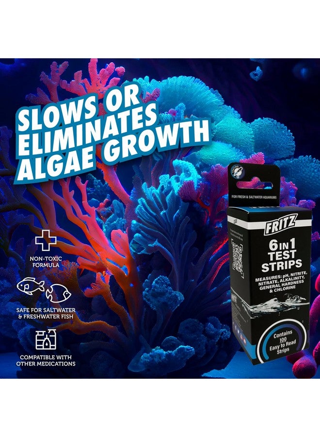 Fritz 6 In 1 Aquarium Test Strips  Monitor Nitrates, Nitrites, Water Hardness, Chlorine, Alkalinity And Ph Level  100 Count - Image 4