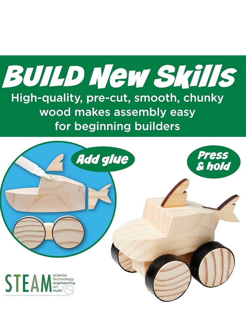 Creativity for Kids Buildeez Monster Shark Chomper Kit - Customizable Monster Shark, Build & Decorate, Gift for Boys, Shark-Themed Craft - Image 5