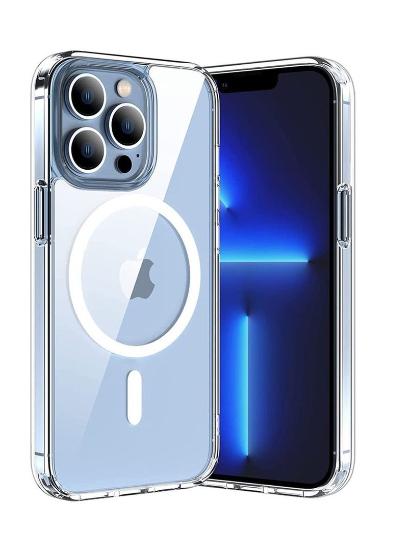 Mi Techo Clear Magnetic Case  With 6.1 inch Magnetic Safe Charging and Powerful Drop Protection Compatible With iPhone 15 Pro - Image 1