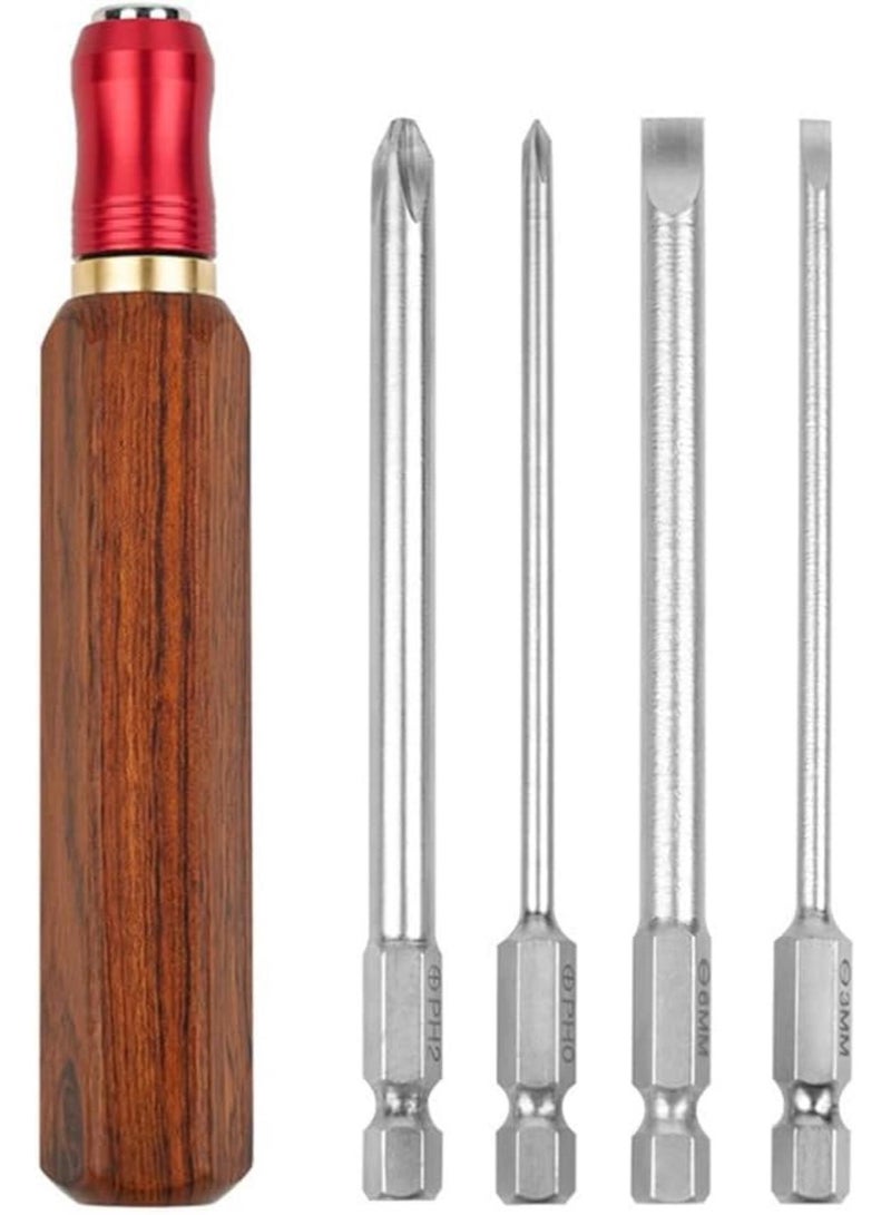GGOOT Detachable and Replaceable Home Screwdriver Set Quick Change Wood Handle Hardware Tool Screwdriver -Shaped Set  - Image 1