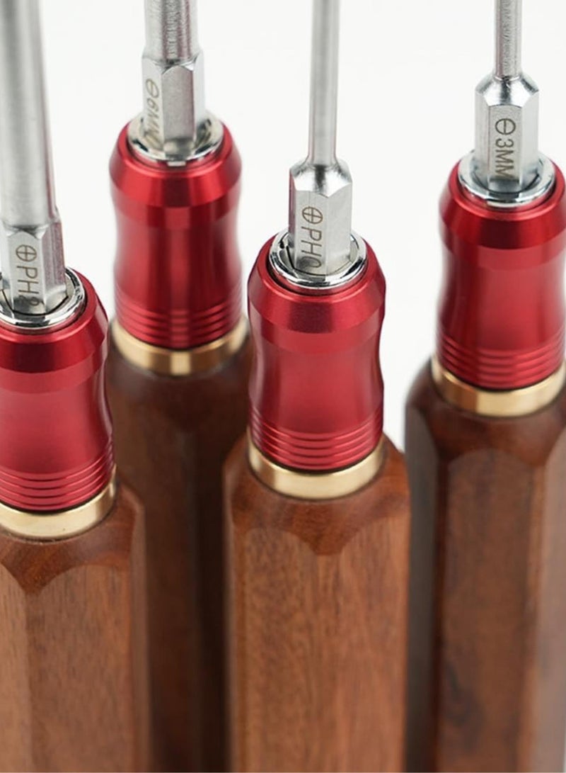 GGOOT Detachable and Replaceable Home Screwdriver Set Quick Change Wood Handle Hardware Tool Screwdriver -Shaped Set  - Image 2