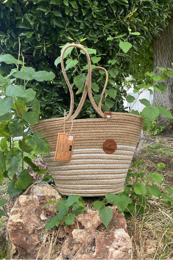 Efor Home & Living Premium Natural Cream Beach Bag 5032 27 x 45  - Image 2