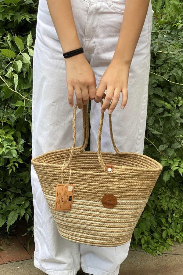 Efor Home & Living Premium Natural Cream Beach Bag 5032 27 x 45  - Image 3