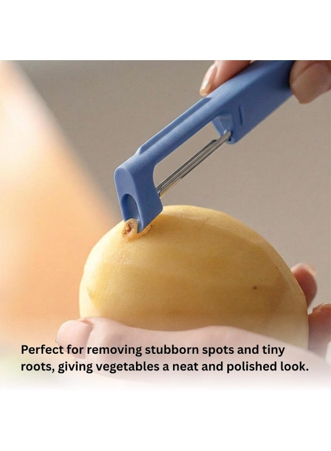Professional Stainless Steel Vegetable & Fruit Peeler with Ergonomic Non-Slip Handle – Sharp Potato, Carrot, Cucumber & Apple Peeler for Everyday Kitchen Use - Image 5