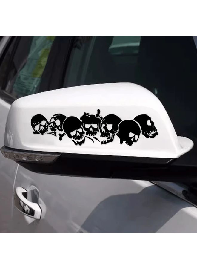 Multicolor Skull Decal Stickers For Car Motorcycle Mirror 2 Pieces 5 91x1 69 Inch - Image 4