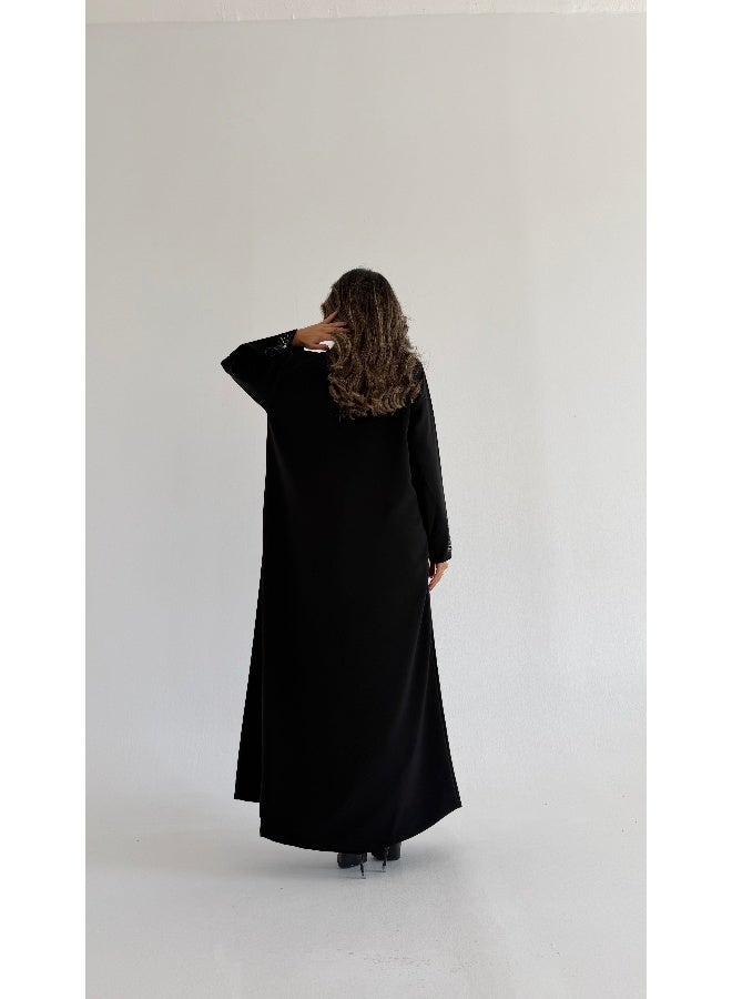 آية MW1793 عباية قماش كوبرا شغل يدوي - Image 2