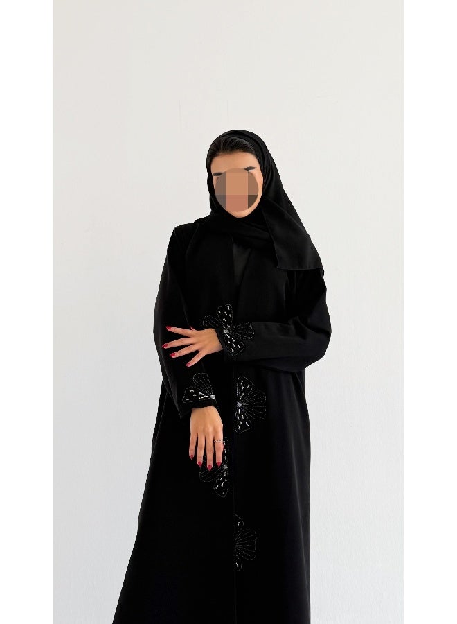 آية MW1793 عباية قماش كوبرا شغل يدوي - Image 4