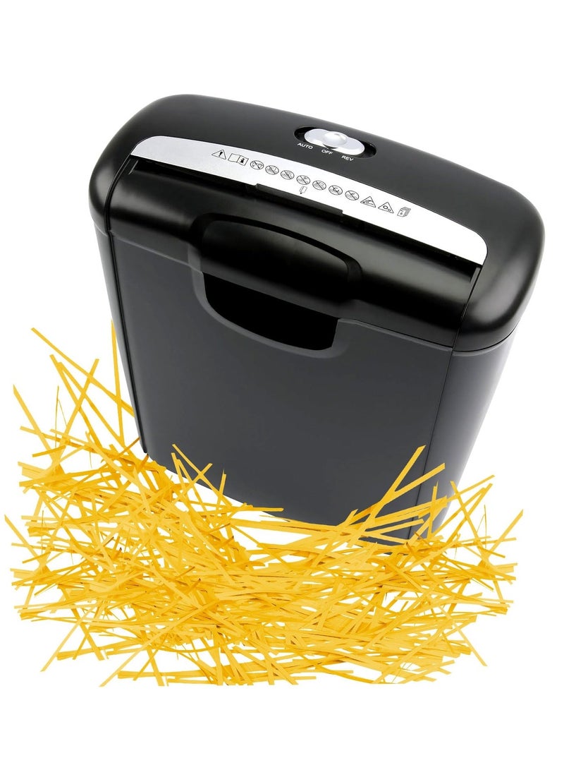 XiuWoo 10L Paper Shredder, up to 6 sheets,Strip Cut Shredder Desktop Electric Paper Document Cutter Shredder Shell Paper Cutting Machine Paper Shredders Portable Paper Shredder for Home School Office - Image 1