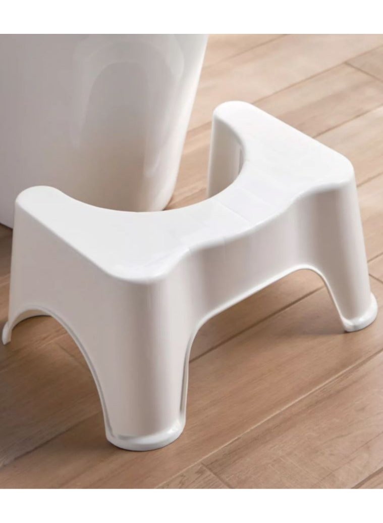 يوريفو مرحاض البراز: عدم الانزلاق البلاستيك قعادة البراز القرفصاء الموقف أنبوب البراز المحمولة خطوة البراز للبالغين الأطفال تحسين وضع الحمام والراحة البيضاء. - Image 1