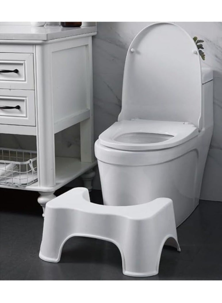 يوريفو مرحاض البراز: عدم الانزلاق البلاستيك قعادة البراز القرفصاء الموقف أنبوب البراز المحمولة خطوة البراز للبالغين الأطفال تحسين وضع الحمام والراحة البيضاء. - Image 2