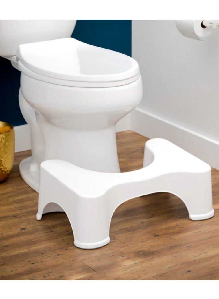 يوريفو مرحاض البراز: عدم الانزلاق البلاستيك قعادة البراز القرفصاء الموقف أنبوب البراز المحمولة خطوة البراز للبالغين الأطفال تحسين وضع الحمام والراحة البيضاء. - Image 3