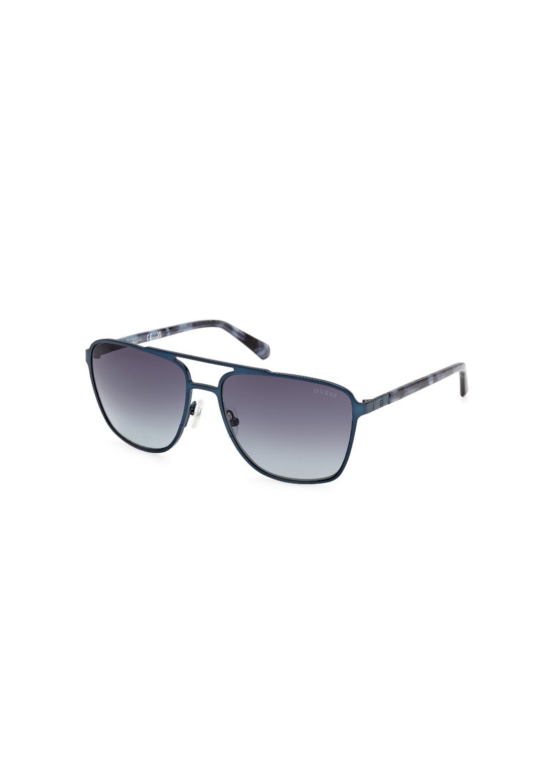 GUESS FULL RIM MALE NAVIGATOR BLUE METAL SUNGLASSES - Image 1