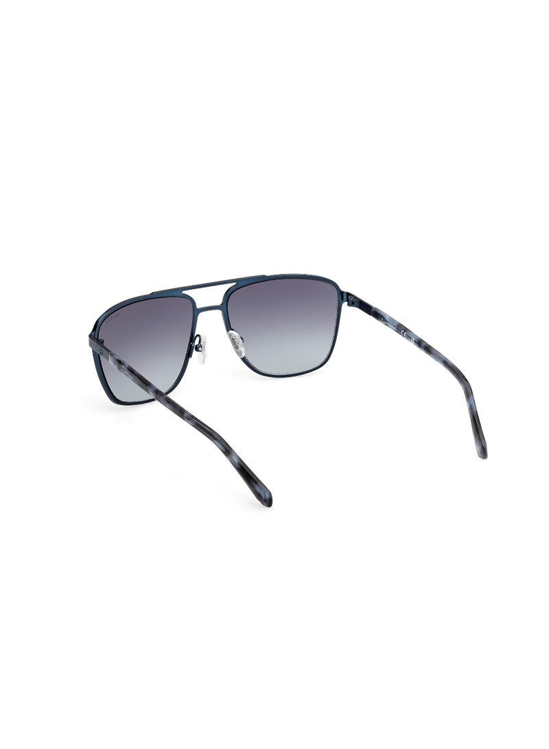 GUESS FULL RIM MALE NAVIGATOR BLUE METAL SUNGLASSES - Image 3