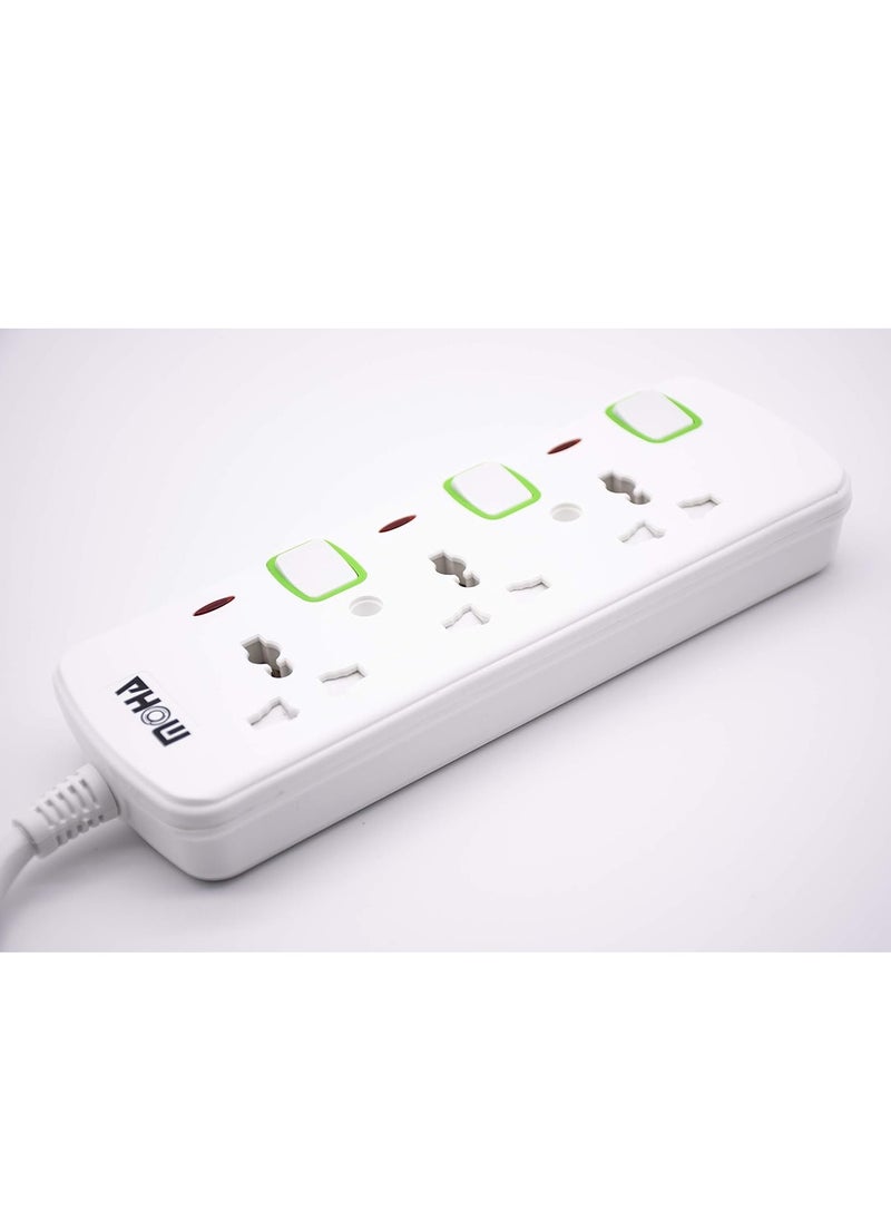 MOHA - 3-Way Socket Power Extension With White 2meter - Image 1