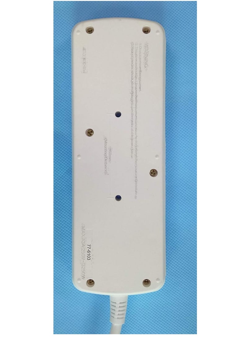 MOHA - 3-Way Socket Power Extension With White 2meter - Image 1