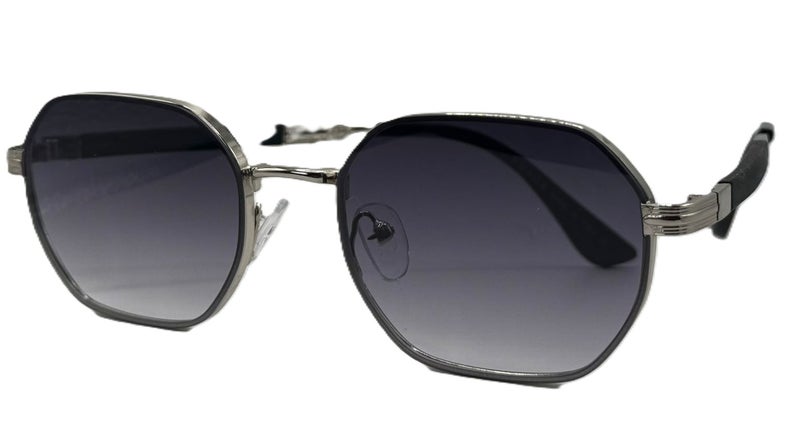 High Quality Polarizing Sunglasses with Uv 400 Protection and Modern Stylish Design For Driving Travel and Outdoor Activities with Black Lens and Silver Frame - Image 2