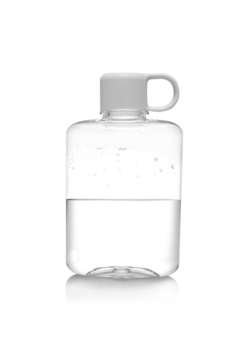 SYOSI زجاجة مياه مسطحة قابلة للنقل SYOSI، زجاجة مياه سفر من بلاستيك تريتان خالٍ من BPA، زجاجة للرياضة والتخييم وصالة الألعاب الرياضية واللياقة البدنية في الهواء الطلق سعة 12 أوقية تناسب أي حقيبة (أبيض) - Image 1