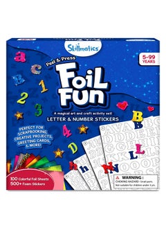 Skillmatics Skillmatics Art & Craft Activity - Foil Fun Letter & Number Stickers, Mess-Free Art, School Project Kits, DIY Colourful Creative Activity, Gifts for Girls & Boys Ages 5, 6, 7, 8, 9, and Up  - Image 1