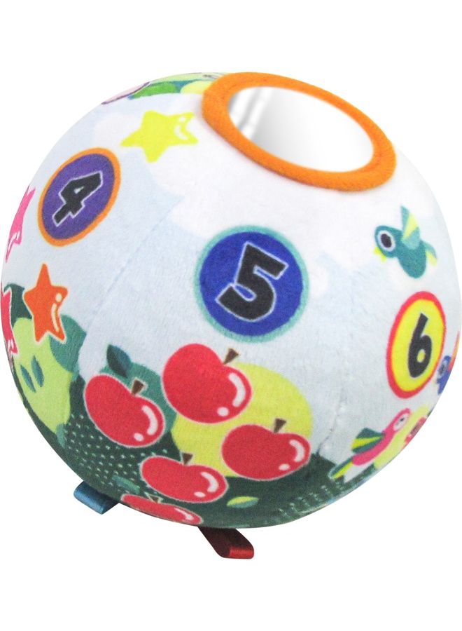 Moon Colorful Engaging Kids Toy Activity Soft Ball With Rattle, Loops-Numbers For Baby - Image 1