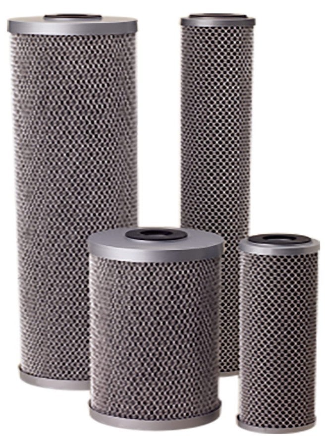 Pentek Pentair Pentek FloPlus-10BB Big Blue Carbon Water Filter, 10-Inch, Whole House Modified Molded Carbon Block Replacement Cartridge, 10" x 4.5", 0.5 Micron - Image 3