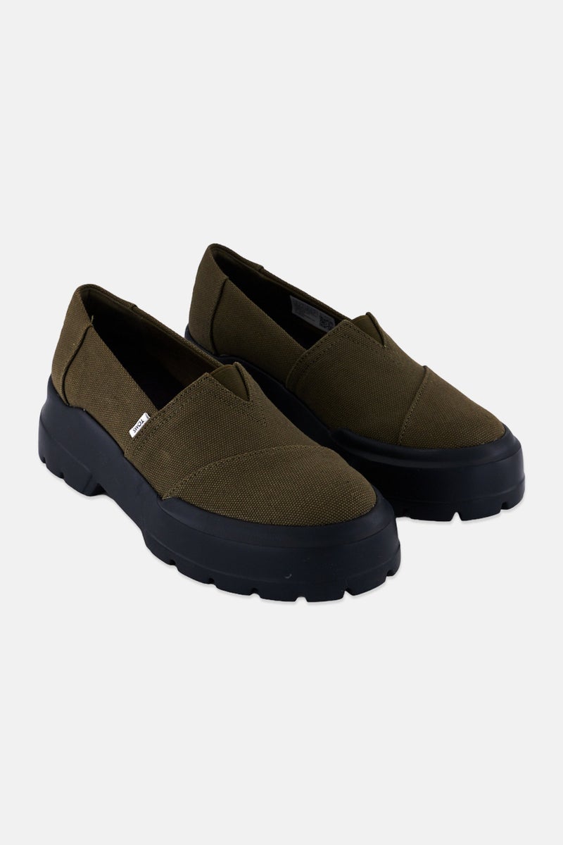 TOMS Women Apargata Combat Low Slip On Casual Shoes, Dark Olive - Image 1