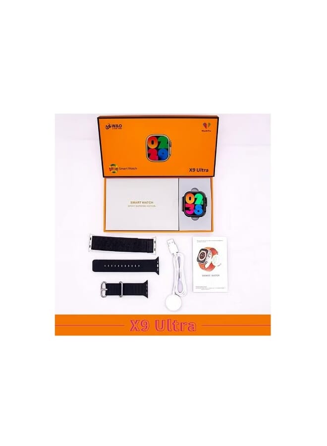 W&O Smart Watch X9 Ultra Super Amoled Display Screen And Aluminum Case Wireless Charging 49mm - Image 2