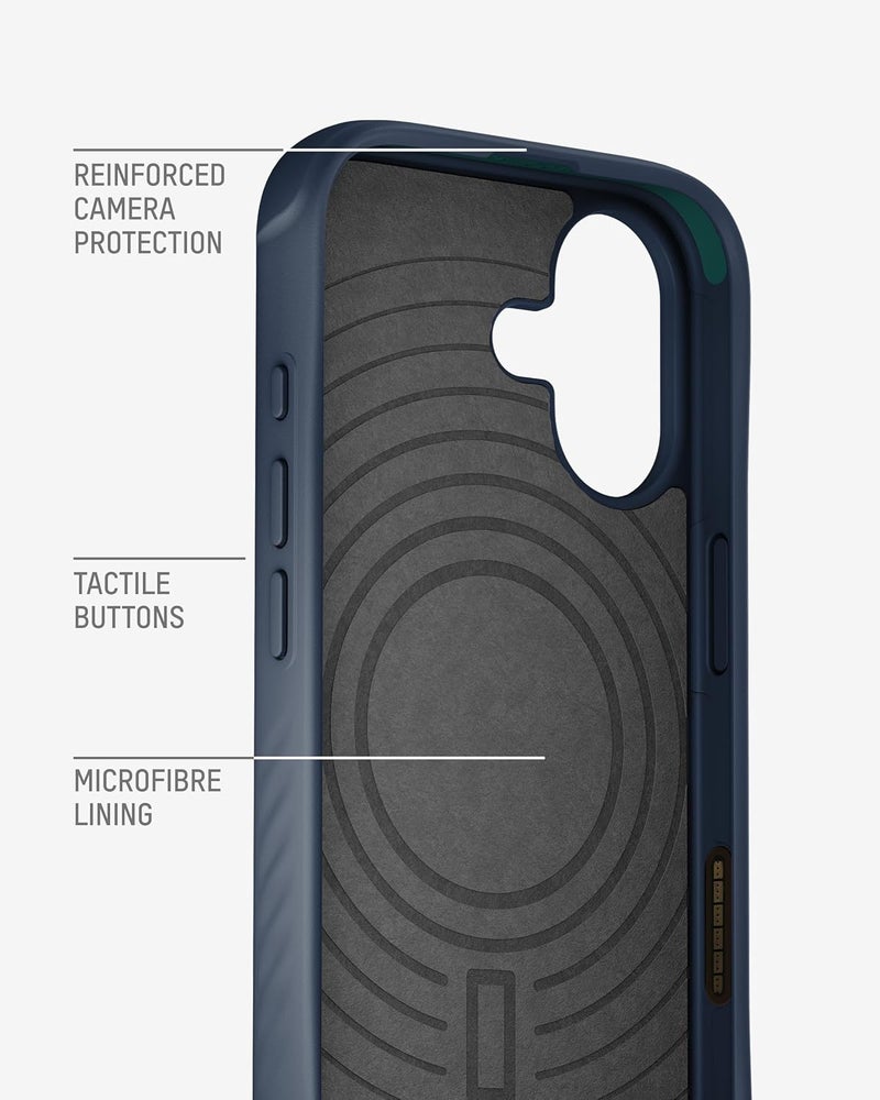 Mous Limitless Case for iPhone 17 6.3 Inches, Compatible with MagSafe (Camera Control Cover), Protective Magnetic Case, Shockproof, Full Camera Protection, Scratch-Resistant Back, Navy Blue - Image 3