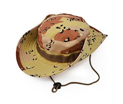 UltraKey Outdoor Wide Brim Sun Protect Hat, Classic US Combat Army Style Bush Jungle Sun Cap for Fishing Hunting Camping Paw Print Camouflage 15 - Image 1